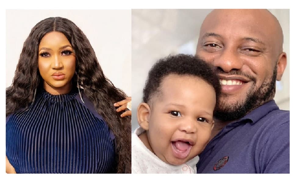 Yul Edochie shows off his child with another woman as his wife tells him