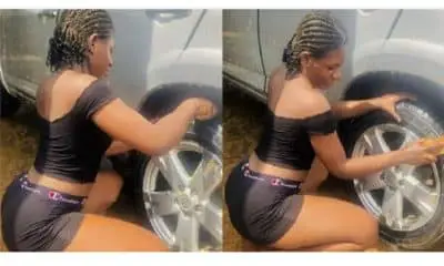 I make 150k a day as a car wash attendant – Nigerian lady