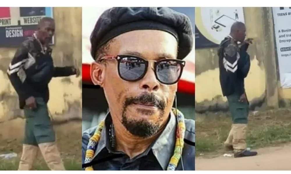 Moment actor Hanks Anuku was spotted roaming the streets and talking to himself