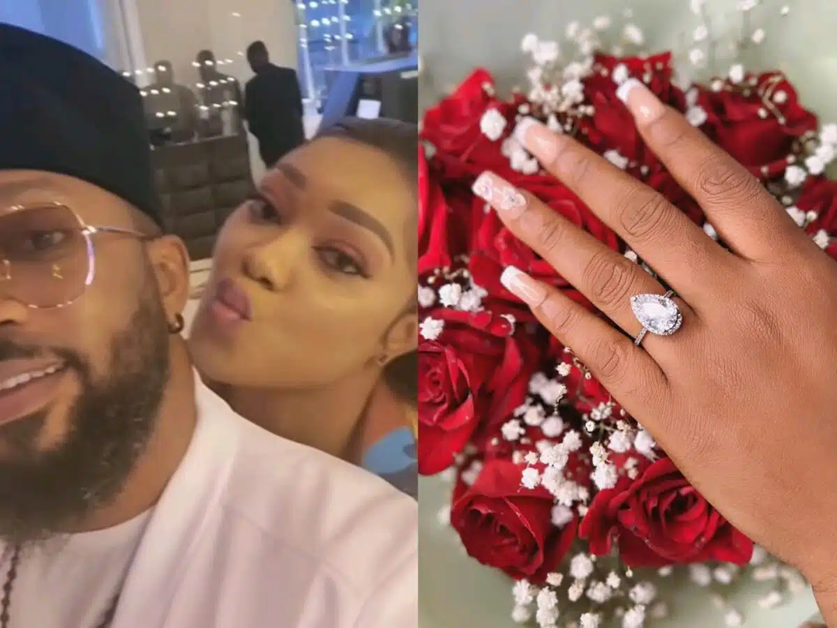 ‘I Said Yes!’ – Peggy Ovire Flaunts Gigantic Diamond Engagement Ring Frederick Leonard Gave Her