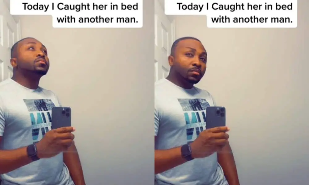 Man claims he caught his wife in bed with another man four days after their wedding