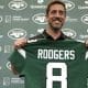 Aaron Rodgers-QB is introduced by the Jets and projects his future